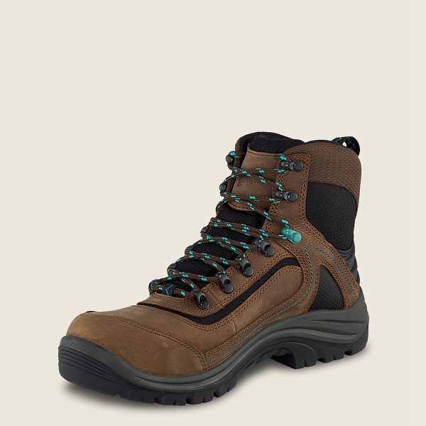 Red Wing Iş Botu Bayan - Trades - 6-Inch Waterproof Safety Toe - Kahverengi/Siyah - 69RVSMBQK